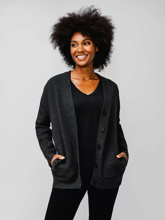 Women'S Ministry of Supply Black Heather Women'S Atlas Cardigan