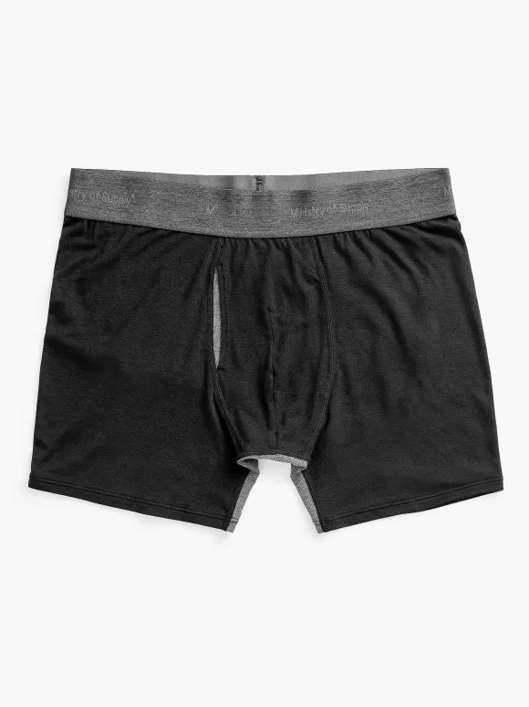 Men'S Ministry of Supply Black Men'S Composite Merino Boxer Brief