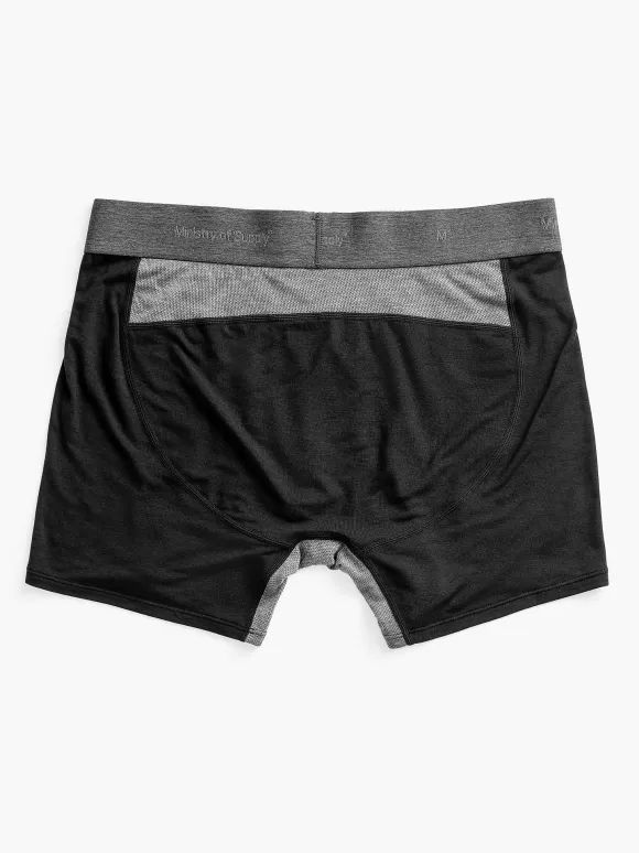 Men'S Ministry of Supply Black Men'S Composite Merino Boxer Brief