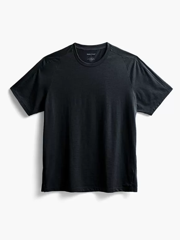 Men'S Ministry of Supply Black Men'S Composite Merino Raglan Tee