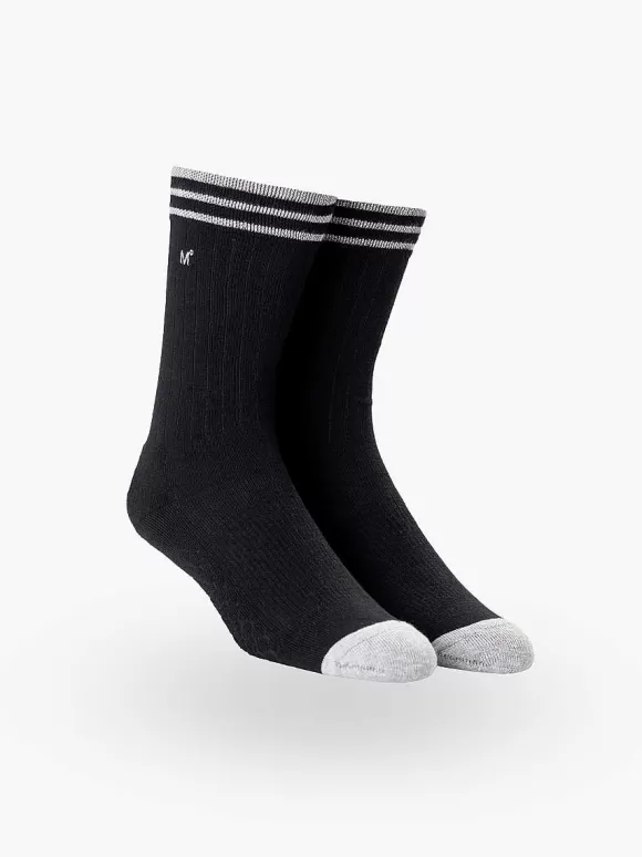 Men'S Ministry of Supply Black ( Logo) Atlas Crew Sock