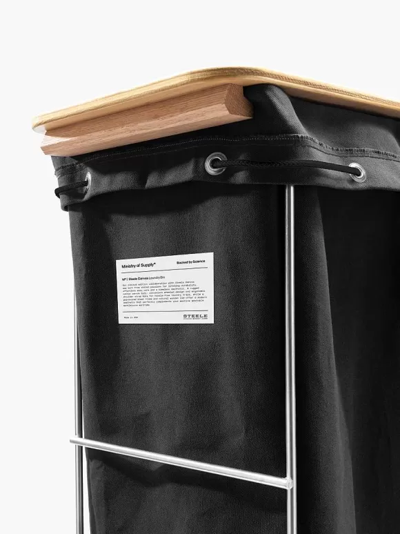 Men'S Ministry of Supply Black Steele Canvas X Laundry Bin