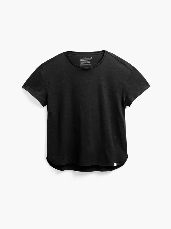 Women'S Ministry of Supply Black Women'S Composite Merino Boxy Tee