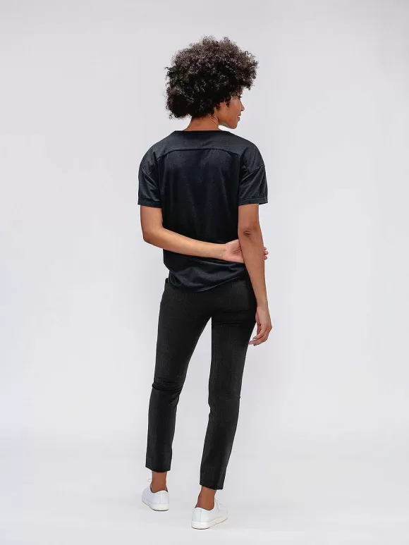 Women'S Ministry of Supply Black Women'S Composite Merino Boxy Tee