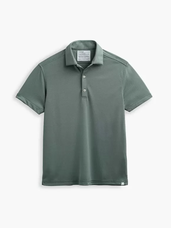 Men'S Ministry of Supply Calcium Green Oxford (Brushed) Men'S Apollo Polo