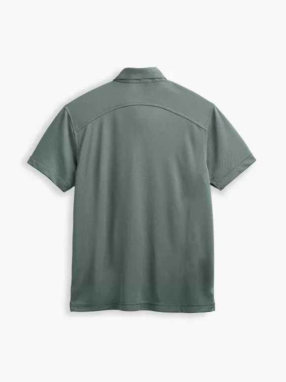 Men'S Ministry of Supply Calcium Green Oxford (Brushed) Men'S Apollo Polo