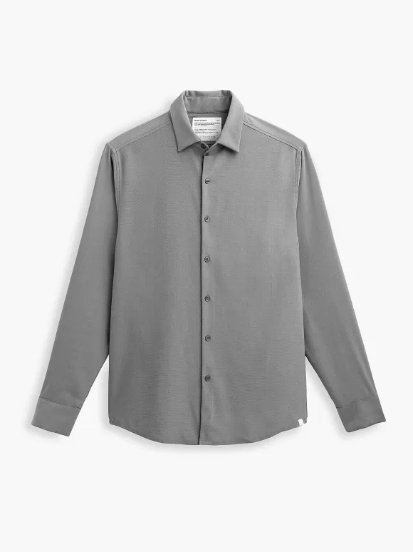 Men'S Ministry of Supply Charcoal End On End Men'S Aerozero° Dress Shirt