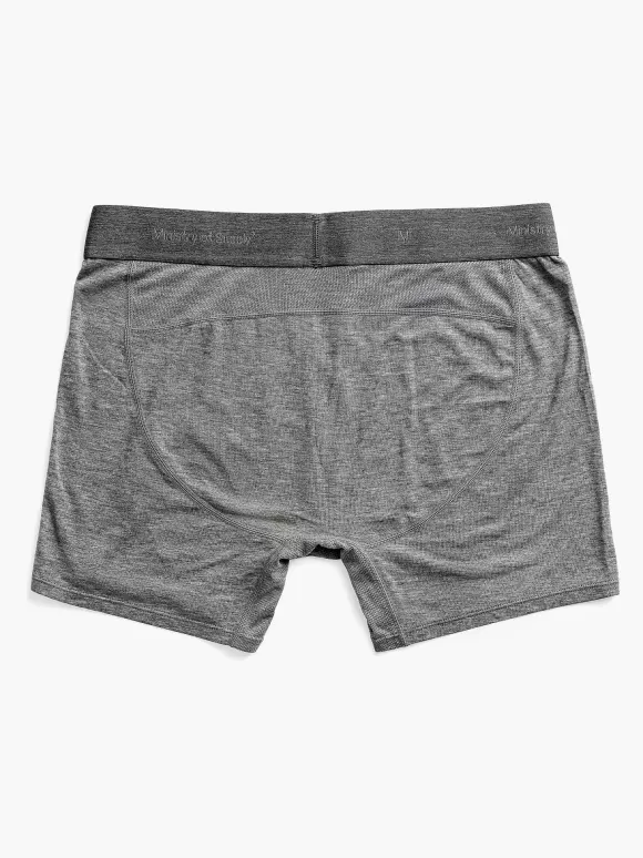 Men'S Ministry of Supply Charcoal Heather Men'S Composite Merino Boxer Brief