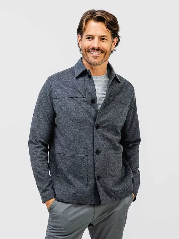 Men'S Ministry of Supply Charcoal Heather Men'S Fusion Chore Coat