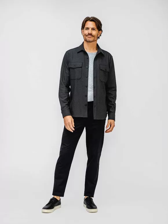 Men'S Ministry of Supply Charcoal Heather Men'S Fusion Overshirt