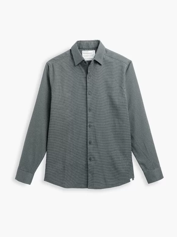 Men'S Ministry of Supply Charcoal Mini Grid Men'S Aerozero° Dress Shirt