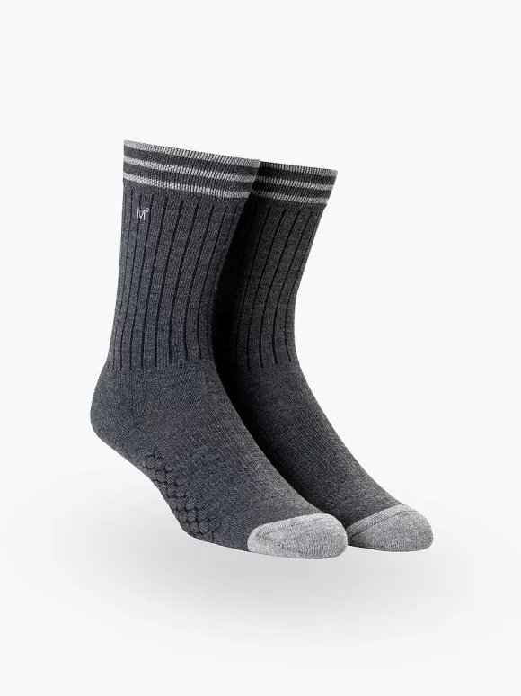 Men'S Ministry of Supply Charcoal ( Logo) Atlas Crew Sock