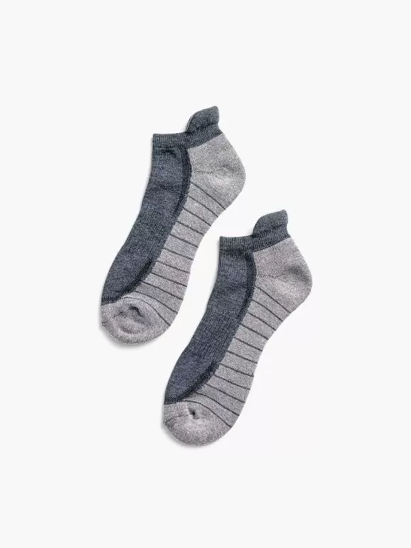 Men'S Ministry of Supply Charcoal/Light Grey Atlas Ankle Sock