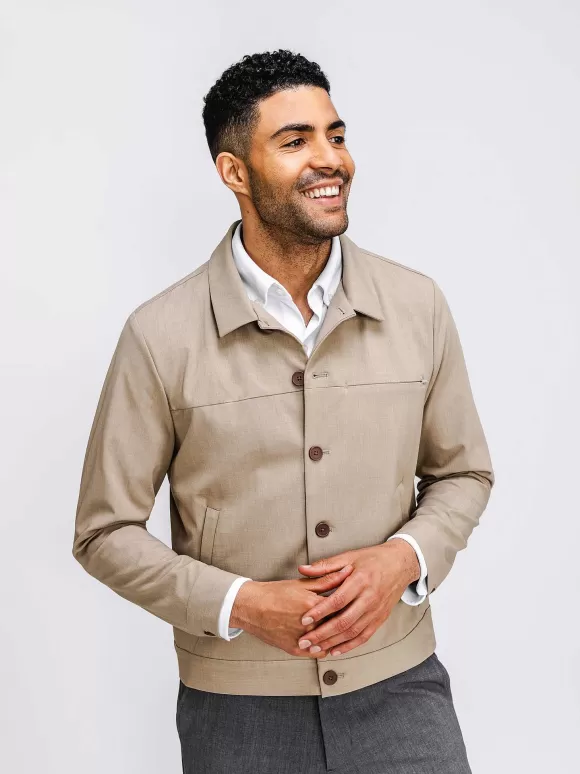 Men'S Ministry of Supply Flax Men'S Velocity Shirt Jacket