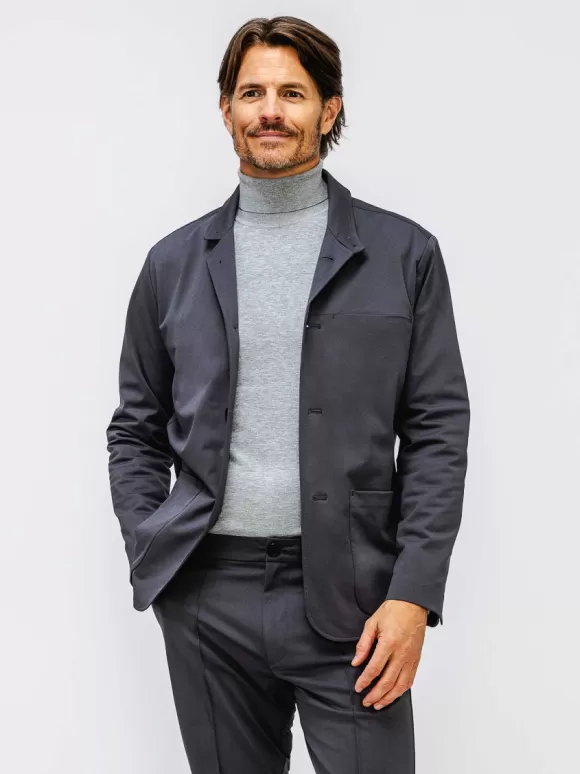 Men'S Ministry of Supply Grey Heather Men'S Atlas Air Turtleneck