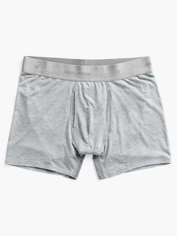 Men'S Ministry of Supply Light Grey Heather Men'S Composite Merino Boxer Brief