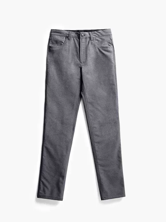 Men'S Ministry of Supply Medium Grey Heather Men'S Kinetic Twill 5-Pocket Pant