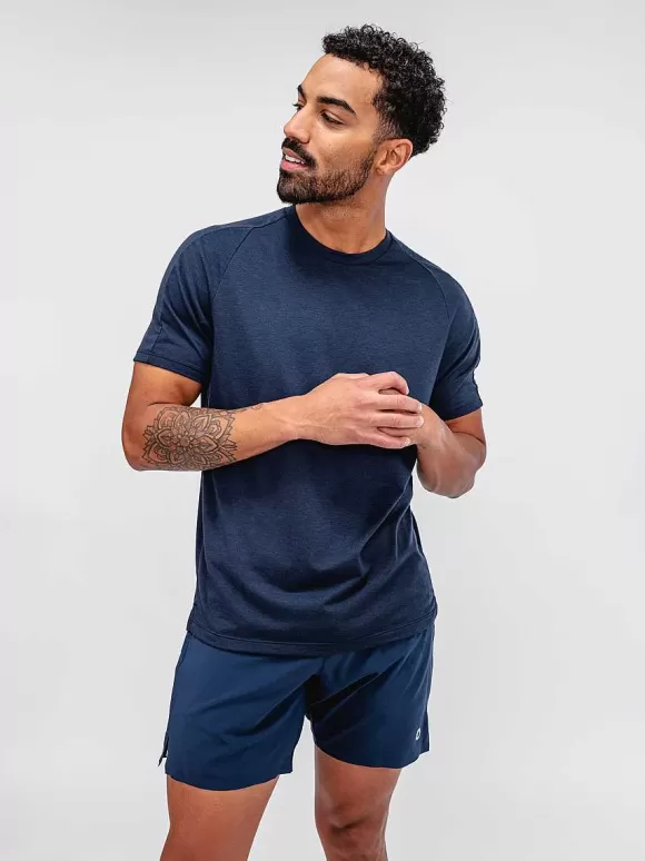 Men'S Ministry of Supply Navy Men'S Composite Merino Raglan Tee