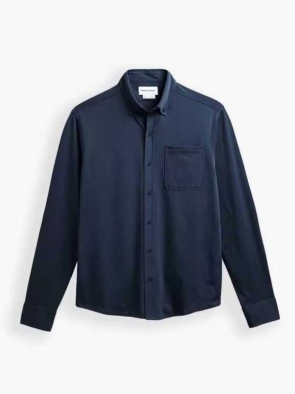 Men'S Ministry of Supply Navy Men'S Hybrid Button-Down