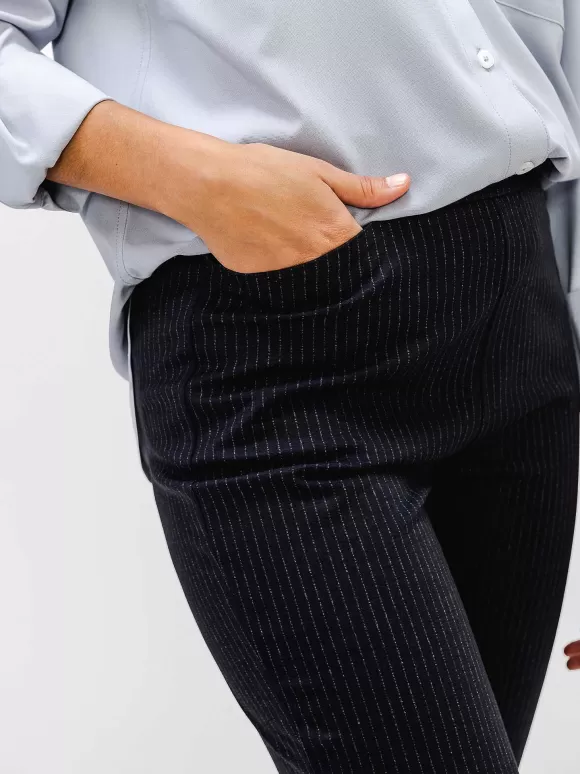 Women'S Ministry of Supply Navy Pinstripe Women'S Previous Generation Fusion Straight Leg Pant