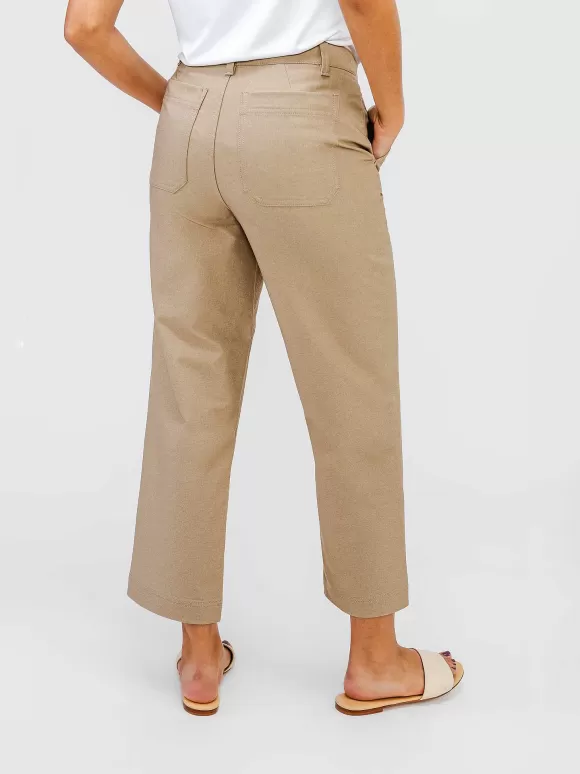 Women'S Ministry of Supply Oatmeal Heather Women'S Kinetic Twill 5-Pocket Cropped Pant