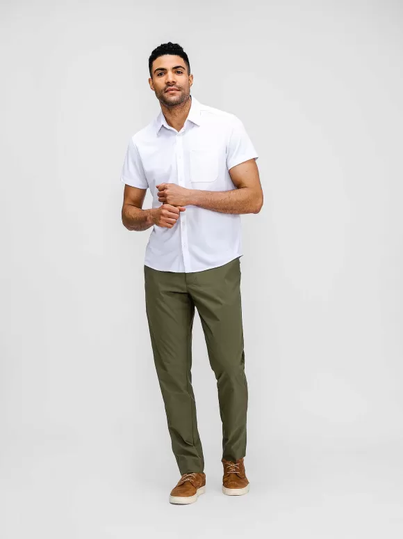 Men'S Ministry of Supply Olive Men'S Pace Poplin Chino