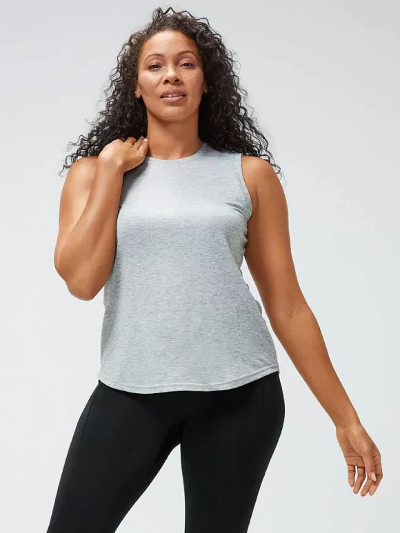 Women'S Ministry of Supply Pale Grey Heather Women'S Composite Merino Active Tank