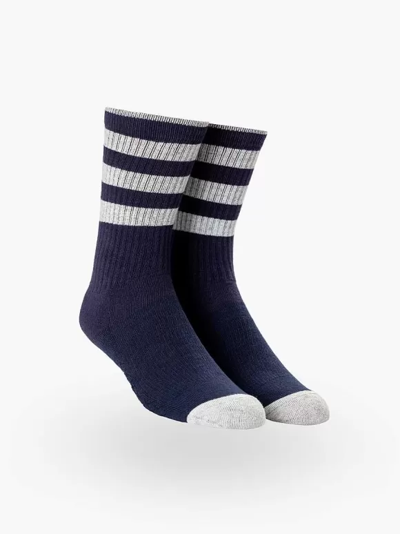 Men'S Ministry of Supply Rugby Stripe Atlas Crew Sock