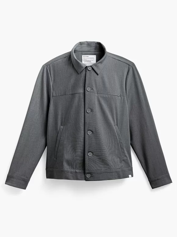 Men'S Ministry of Supply Soft Granite Men'S Velocity Shirt Jacket