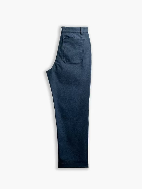 Women'S Ministry of Supply Steel Blue Heather Women'S Kinetic Twill 5-Pocket Cropped Pant