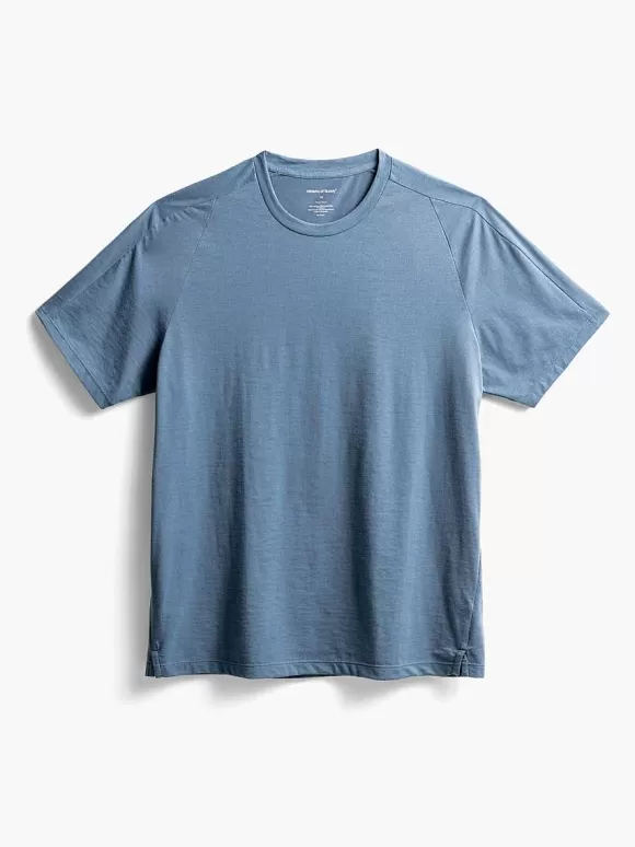 Men'S Ministry of Supply Stone Blue Men'S Composite Merino Raglan Tee