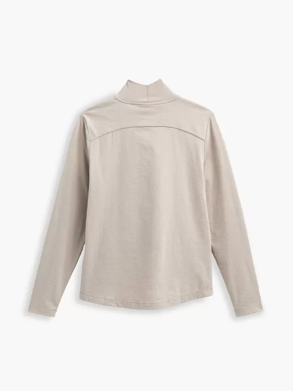 Women'S Ministry of Supply Taupe Women'S Composite Merino Mock Neck