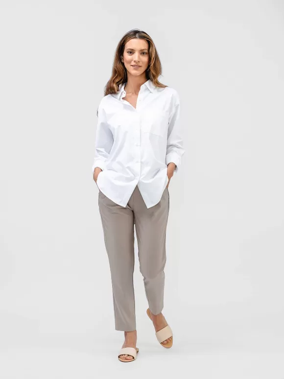 Women'S Ministry of Supply Taupe Women'S Swift Drape Pant