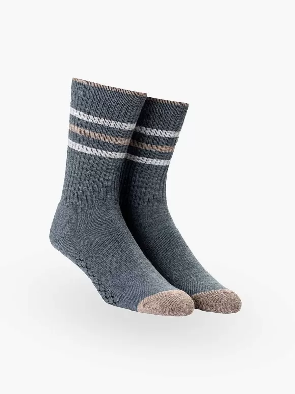 Men'S Ministry of Supply Tri Ankle Stripe Atlas Crew Sock