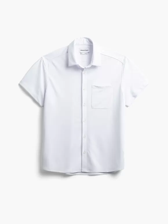 Men'S Ministry of Supply White Men'S Apollo Short Sleeve Sport Shirt