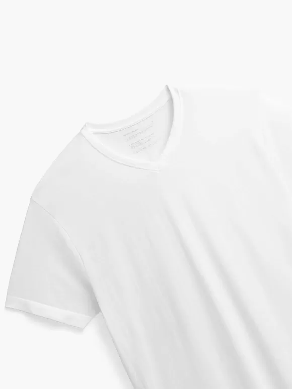 Men'S Ministry of Supply White (V-Neck) Men'S Atlas Tee