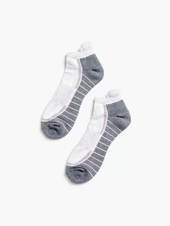 Men'S Ministry of Supply White/Charcoal Atlas Ankle Sock