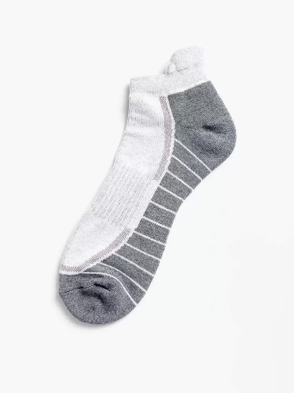 Men'S Ministry of Supply White/Charcoal Atlas Ankle Sock